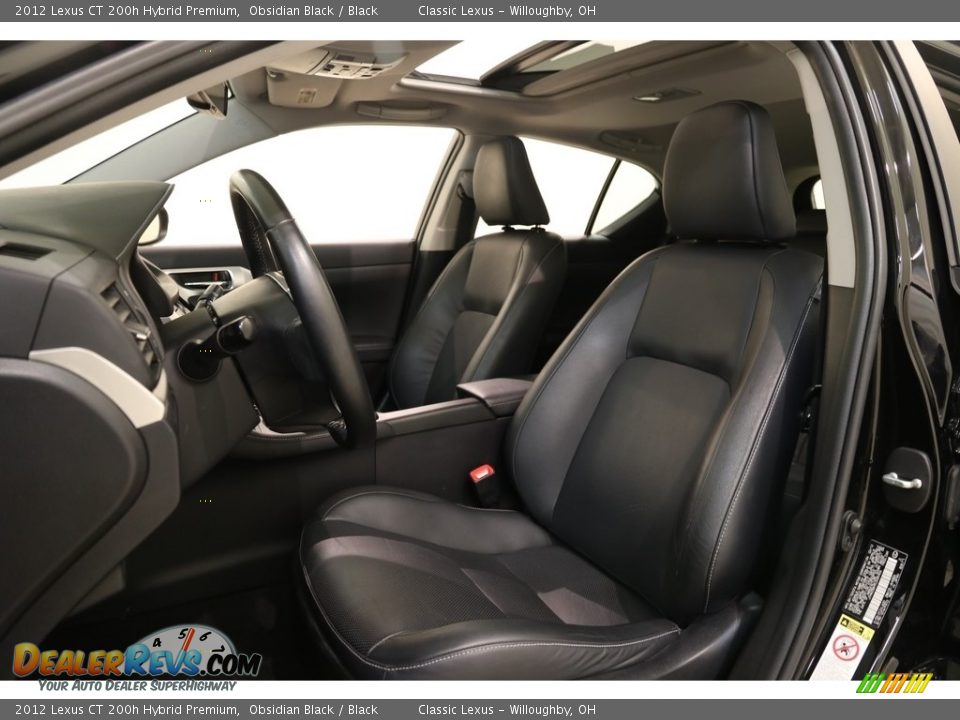 2012 Lexus CT 200h Hybrid Premium Obsidian Black / Black Photo #5