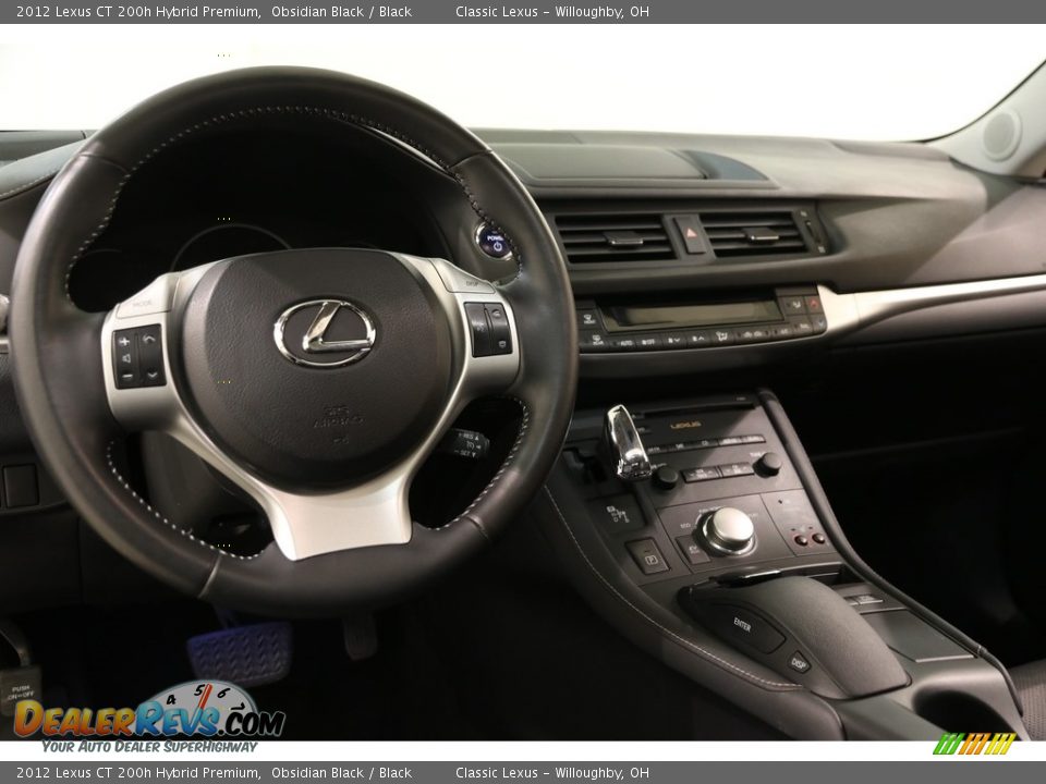 2012 Lexus CT 200h Hybrid Premium Obsidian Black / Black Photo #7