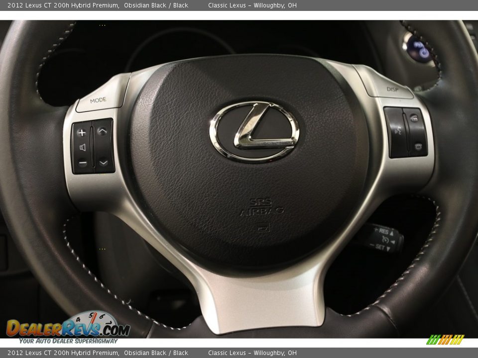 2012 Lexus CT 200h Hybrid Premium Obsidian Black / Black Photo #8