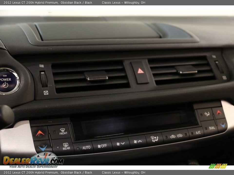 2012 Lexus CT 200h Hybrid Premium Obsidian Black / Black Photo #10