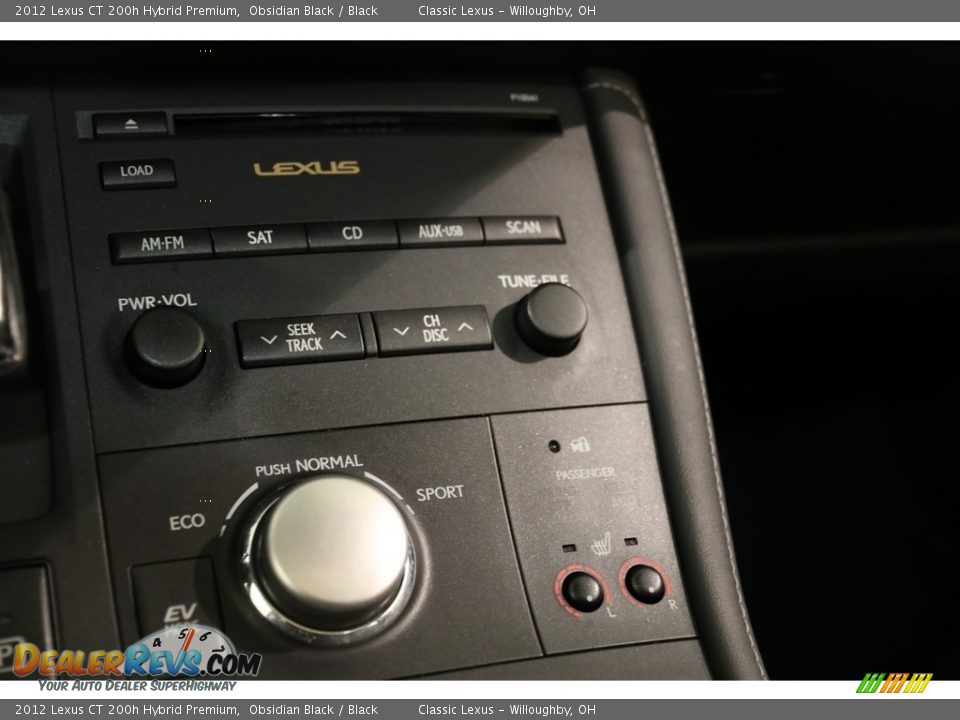 2012 Lexus CT 200h Hybrid Premium Obsidian Black / Black Photo #11