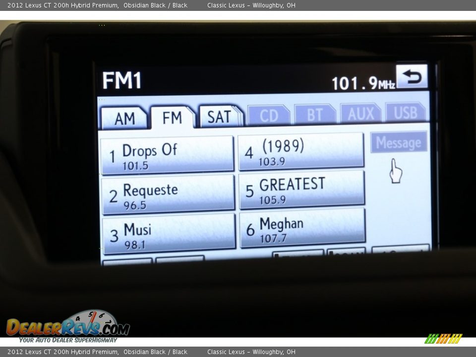 2012 Lexus CT 200h Hybrid Premium Obsidian Black / Black Photo #18