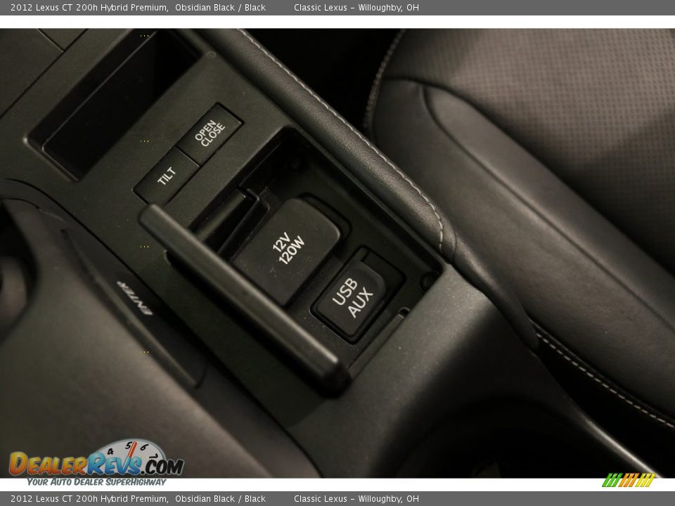 2012 Lexus CT 200h Hybrid Premium Obsidian Black / Black Photo #23