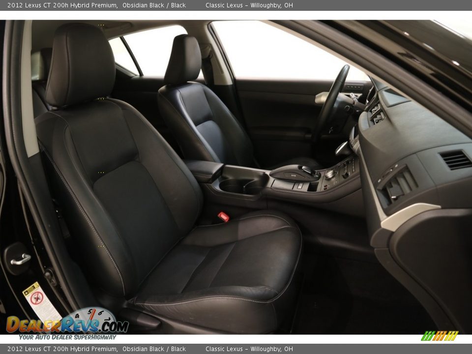 2012 Lexus CT 200h Hybrid Premium Obsidian Black / Black Photo #24