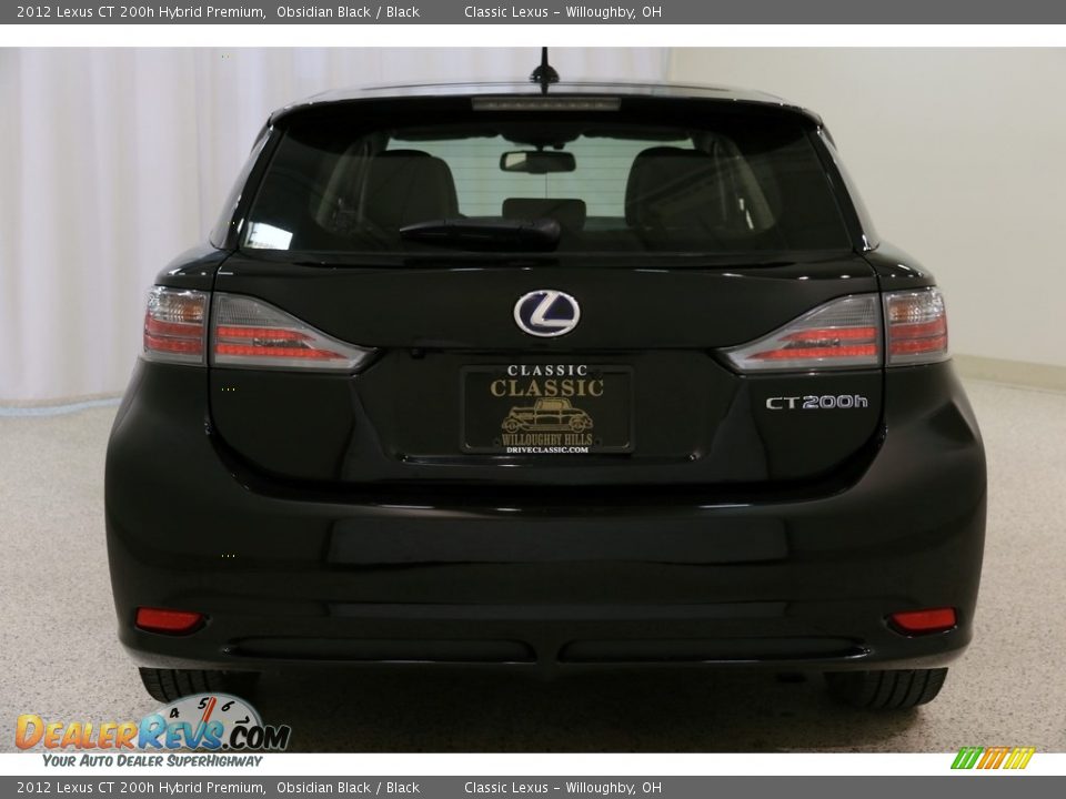 2012 Lexus CT 200h Hybrid Premium Obsidian Black / Black Photo #28