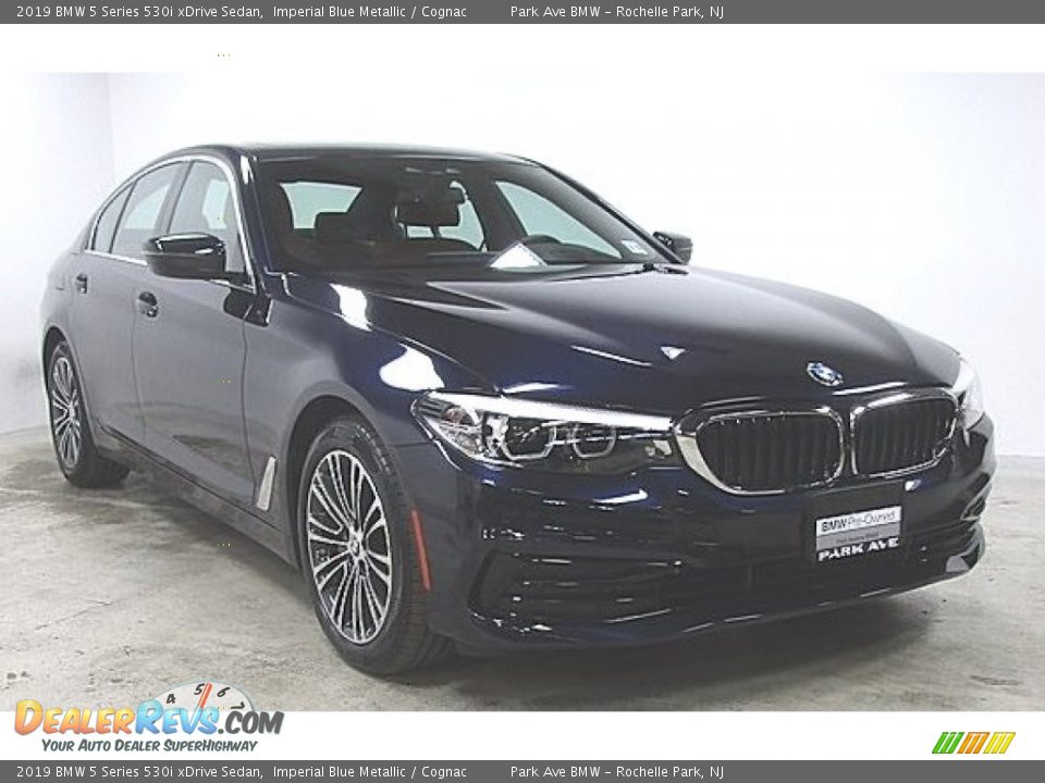 2019 BMW 5 Series 530i xDrive Sedan Imperial Blue Metallic / Cognac Photo #4