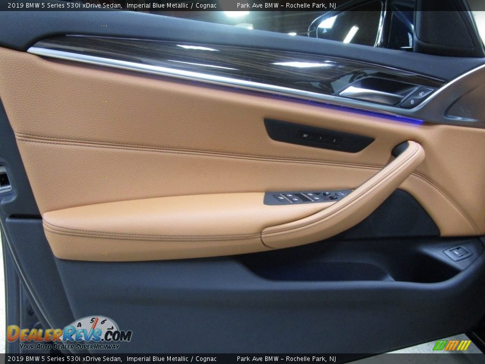 2019 BMW 5 Series 530i xDrive Sedan Imperial Blue Metallic / Cognac Photo #6