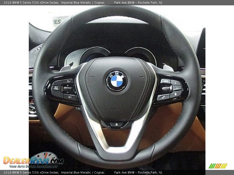 2019 BMW 5 Series 530i xDrive Sedan Imperial Blue Metallic / Cognac Photo #22