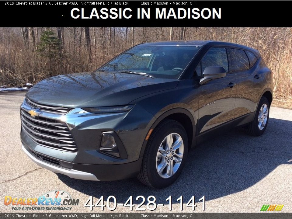 2019 Chevrolet Blazer 3.6L Leather AWD Nightfall Metallic / Jet Black Photo #1