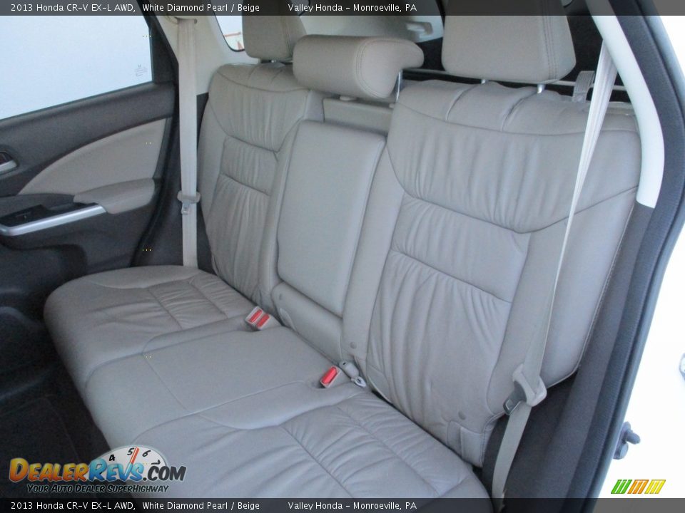 2013 Honda CR-V EX-L AWD White Diamond Pearl / Beige Photo #12