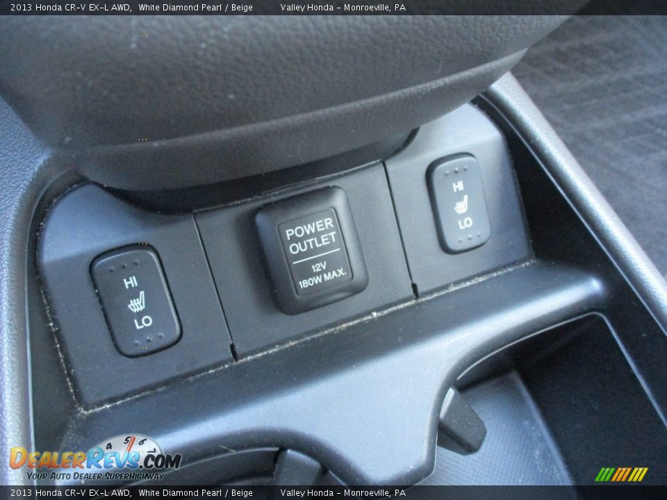 2013 Honda CR-V EX-L AWD White Diamond Pearl / Beige Photo #15