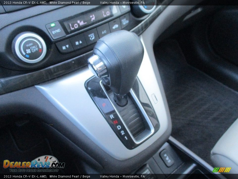 2013 Honda CR-V EX-L AWD White Diamond Pearl / Beige Photo #16