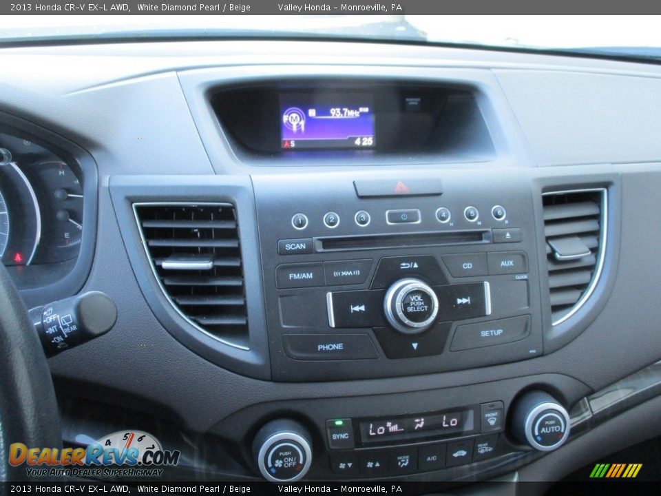 2013 Honda CR-V EX-L AWD White Diamond Pearl / Beige Photo #17