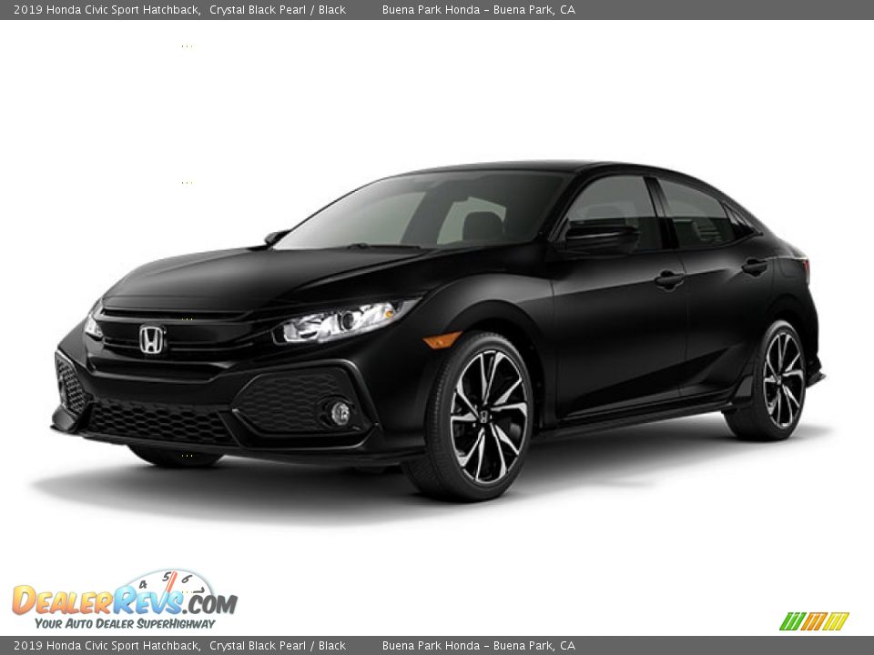 2019 Honda Civic Sport Hatchback Crystal Black Pearl / Black Photo #29