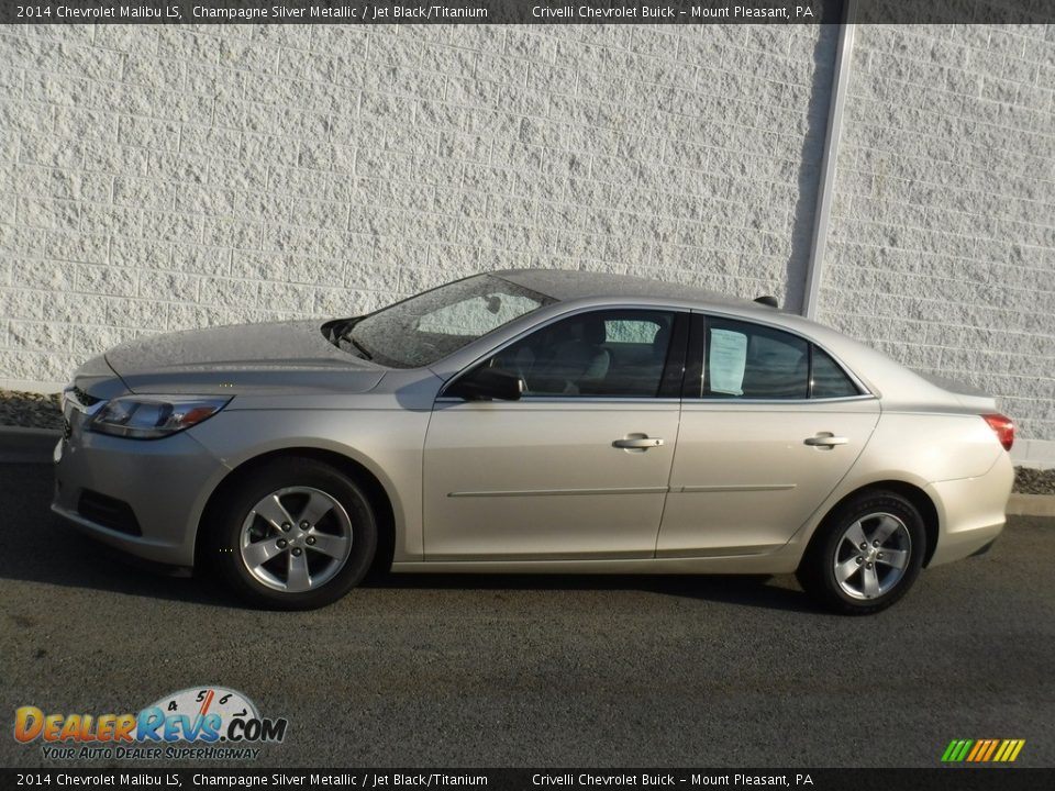 2014 Chevrolet Malibu LS Champagne Silver Metallic / Jet Black/Titanium Photo #2