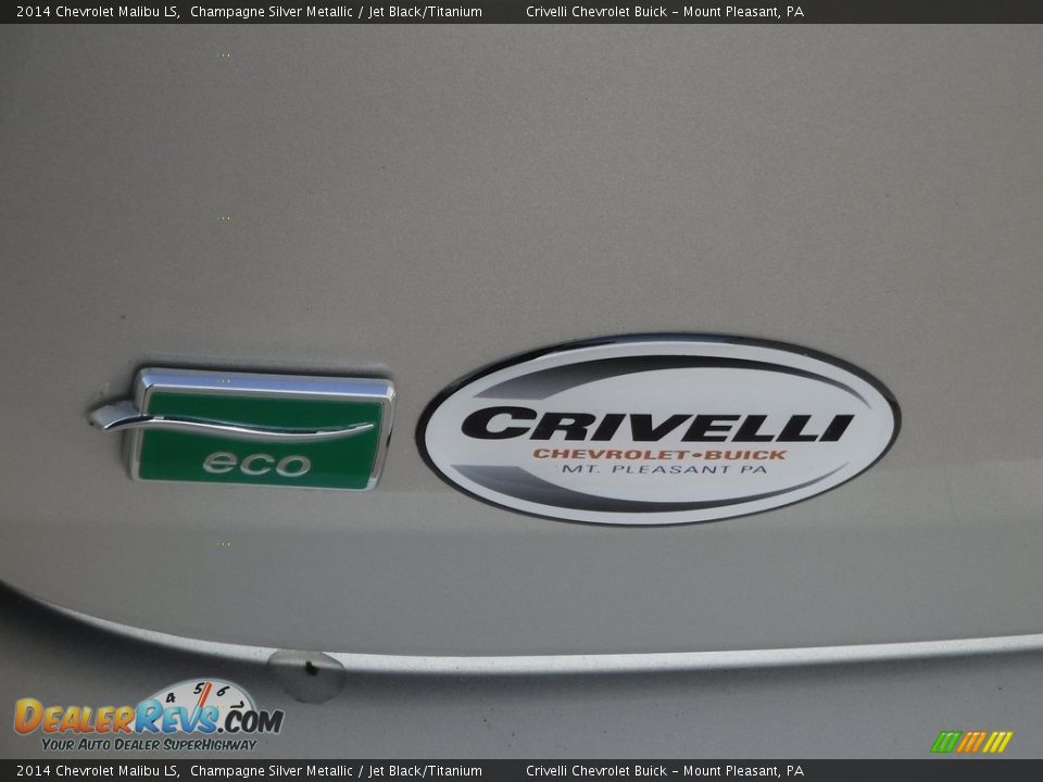 2014 Chevrolet Malibu LS Champagne Silver Metallic / Jet Black/Titanium Photo #9