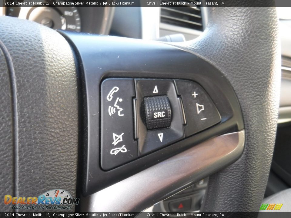 2014 Chevrolet Malibu LS Champagne Silver Metallic / Jet Black/Titanium Photo #19
