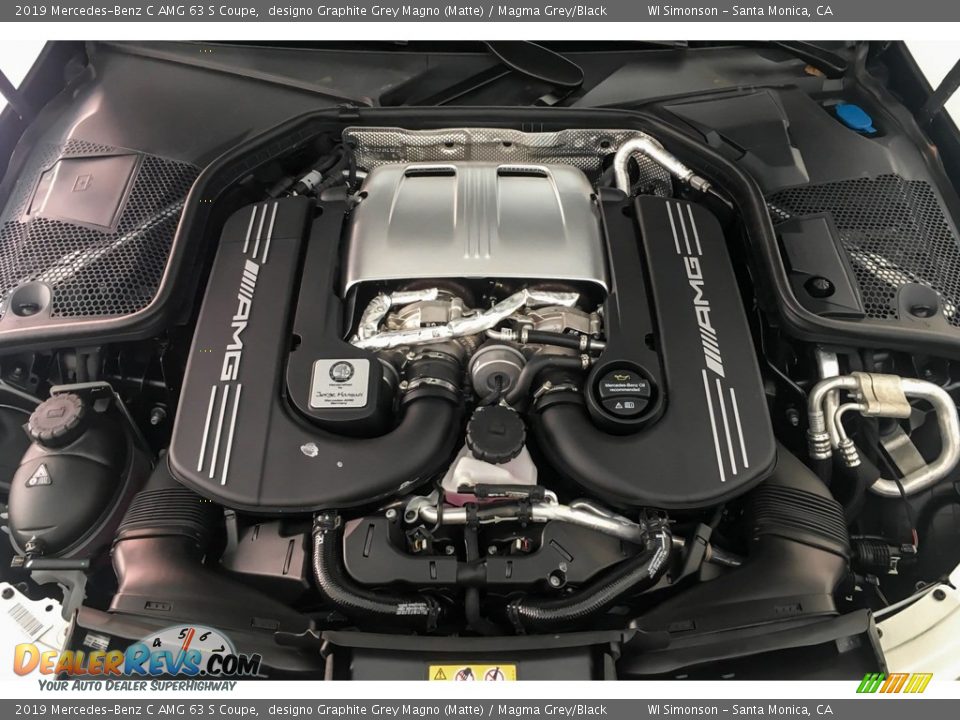 2019 Mercedes-Benz C AMG 63 S Coupe designo Graphite Grey Magno (Matte) / Magma Grey/Black Photo #8