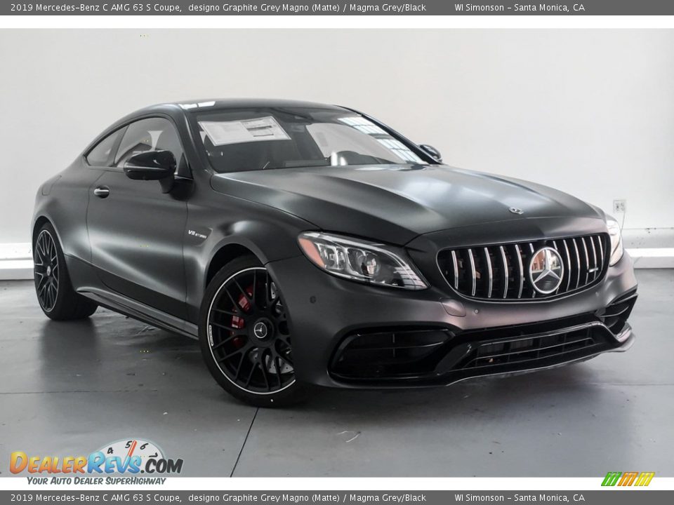 2019 Mercedes-Benz C AMG 63 S Coupe designo Graphite Grey Magno (Matte) / Magma Grey/Black Photo #12