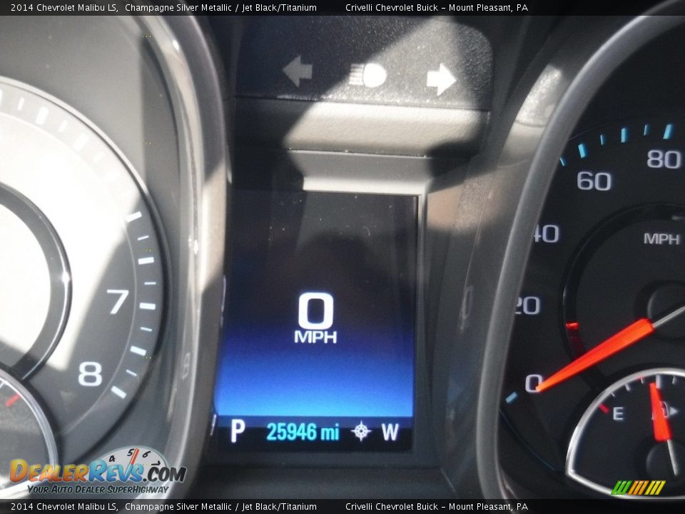 2014 Chevrolet Malibu LS Champagne Silver Metallic / Jet Black/Titanium Photo #32