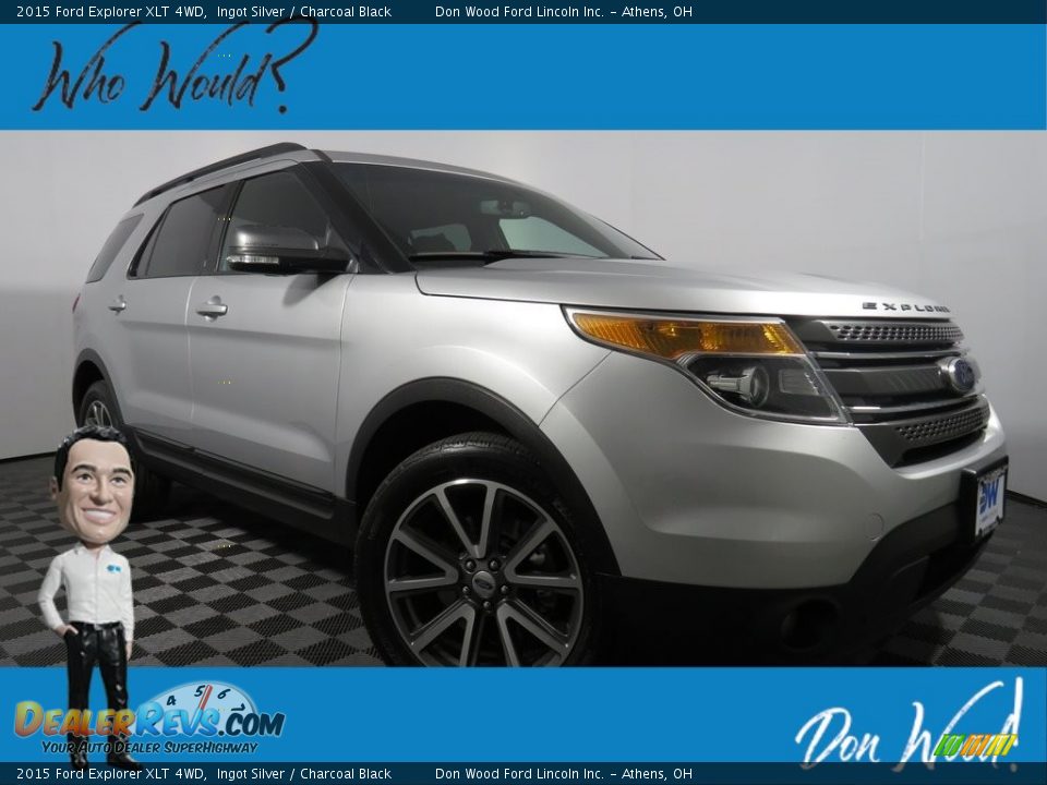 2015 Ford Explorer XLT 4WD Ingot Silver / Charcoal Black Photo #1