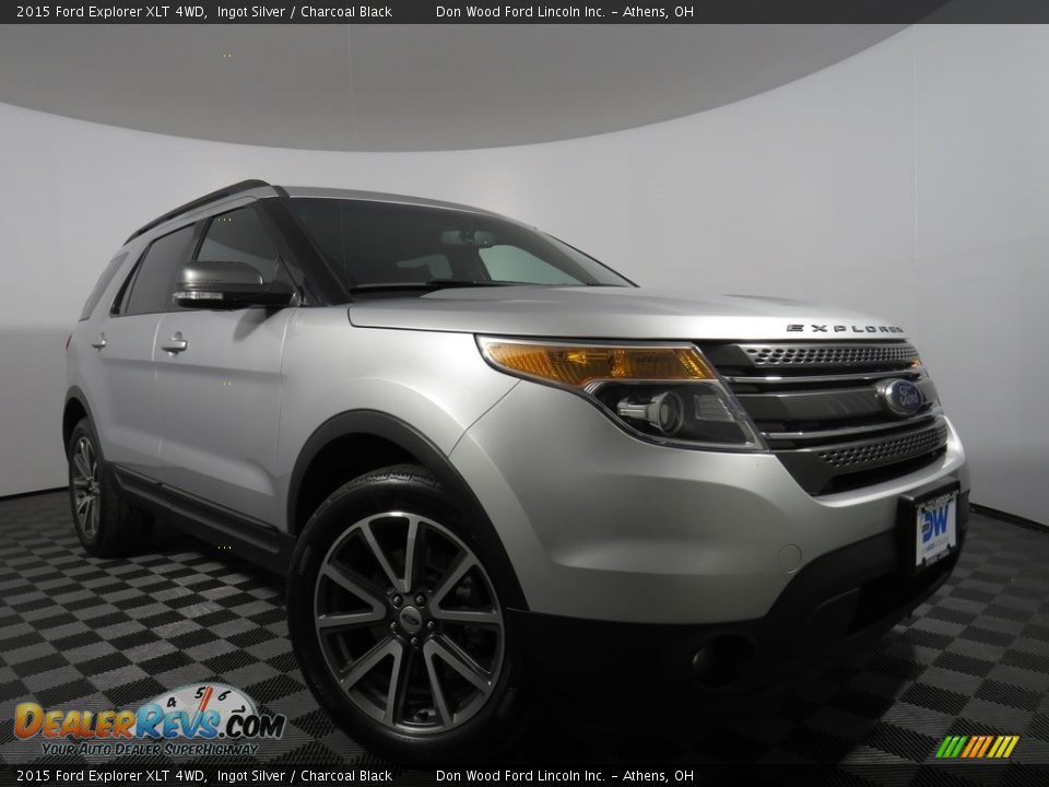 2015 Ford Explorer XLT 4WD Ingot Silver / Charcoal Black Photo #2