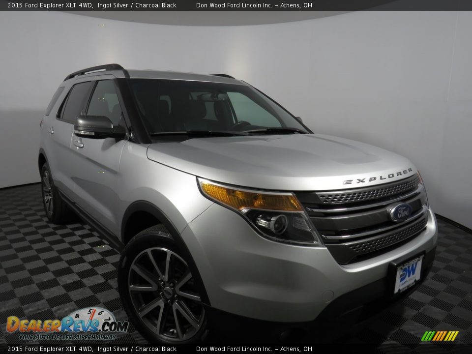 2015 Ford Explorer XLT 4WD Ingot Silver / Charcoal Black Photo #3