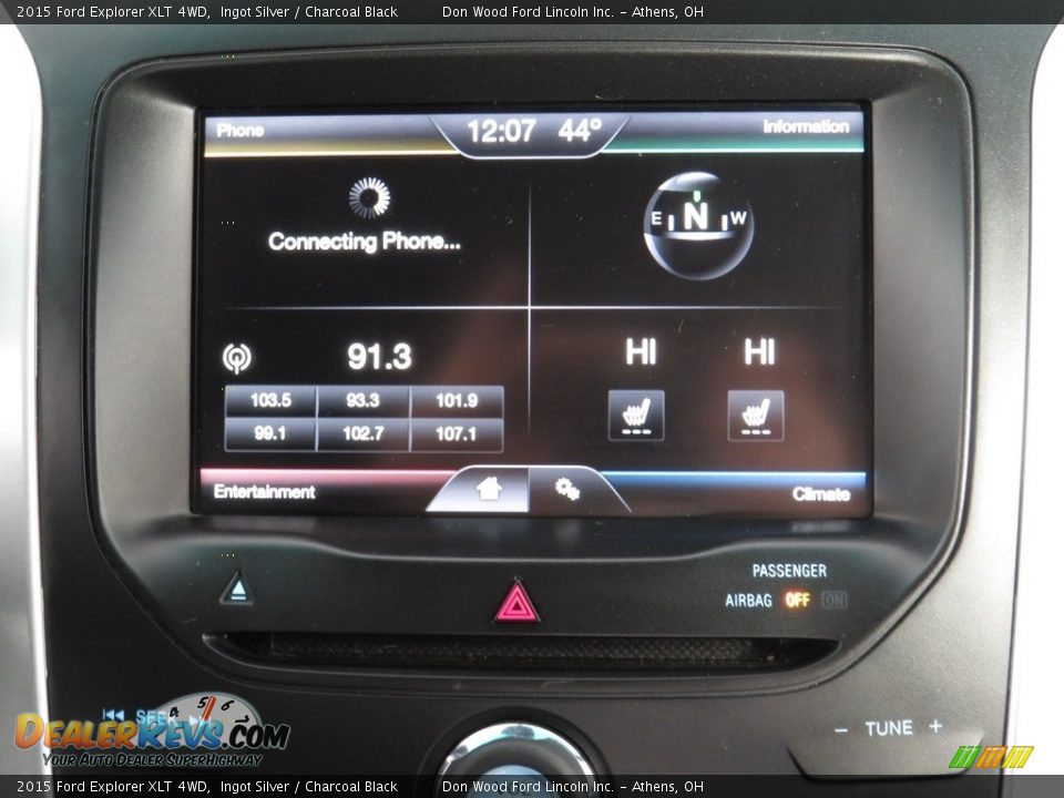 2015 Ford Explorer XLT 4WD Ingot Silver / Charcoal Black Photo #15