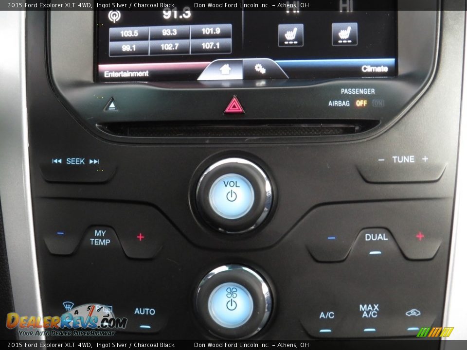 2015 Ford Explorer XLT 4WD Ingot Silver / Charcoal Black Photo #16