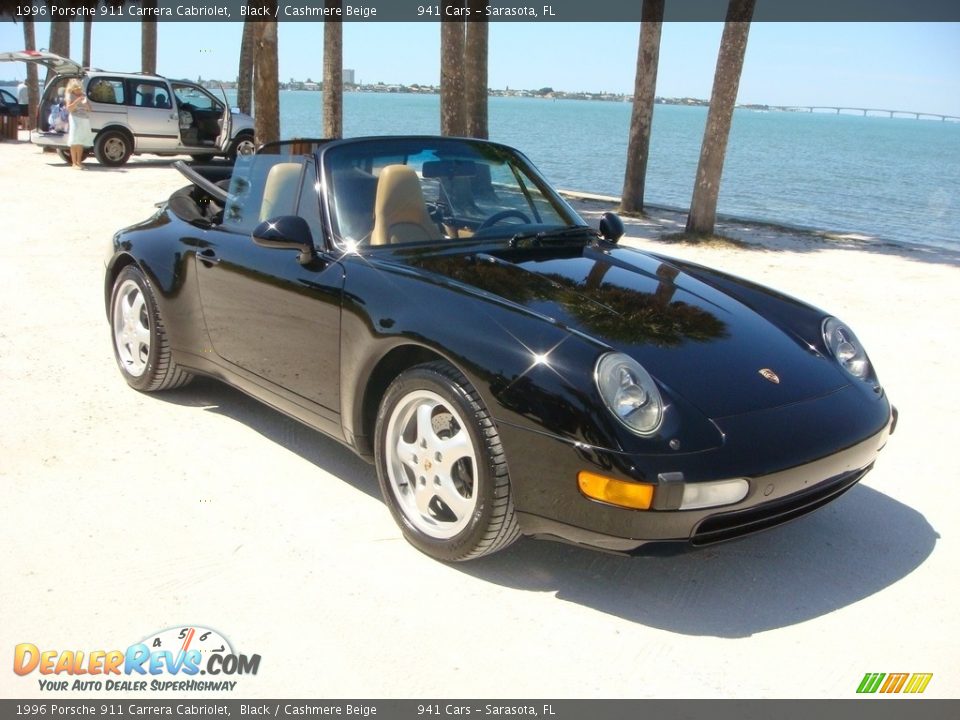 Front 3/4 View of 1996 Porsche 911 Carrera Cabriolet Photo #1