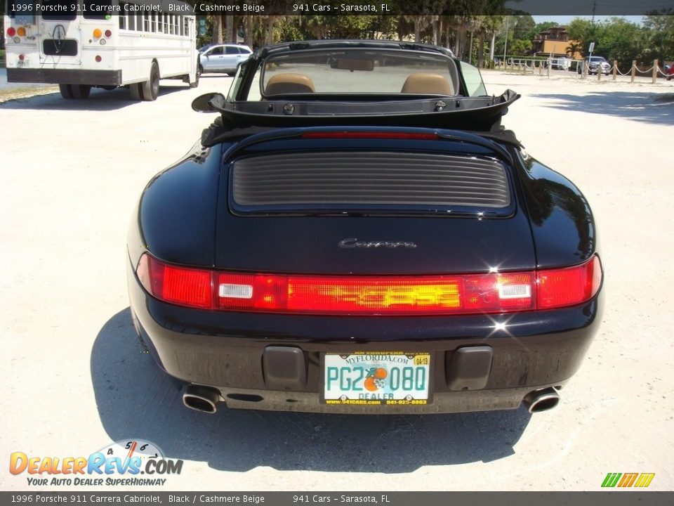 1996 Porsche 911 Carrera Cabriolet Black / Cashmere Beige Photo #6