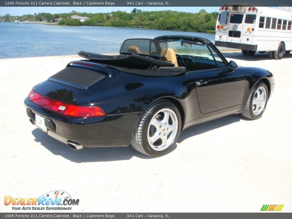 1996 Porsche 911 Carrera Cabriolet Black / Cashmere Beige Photo #7