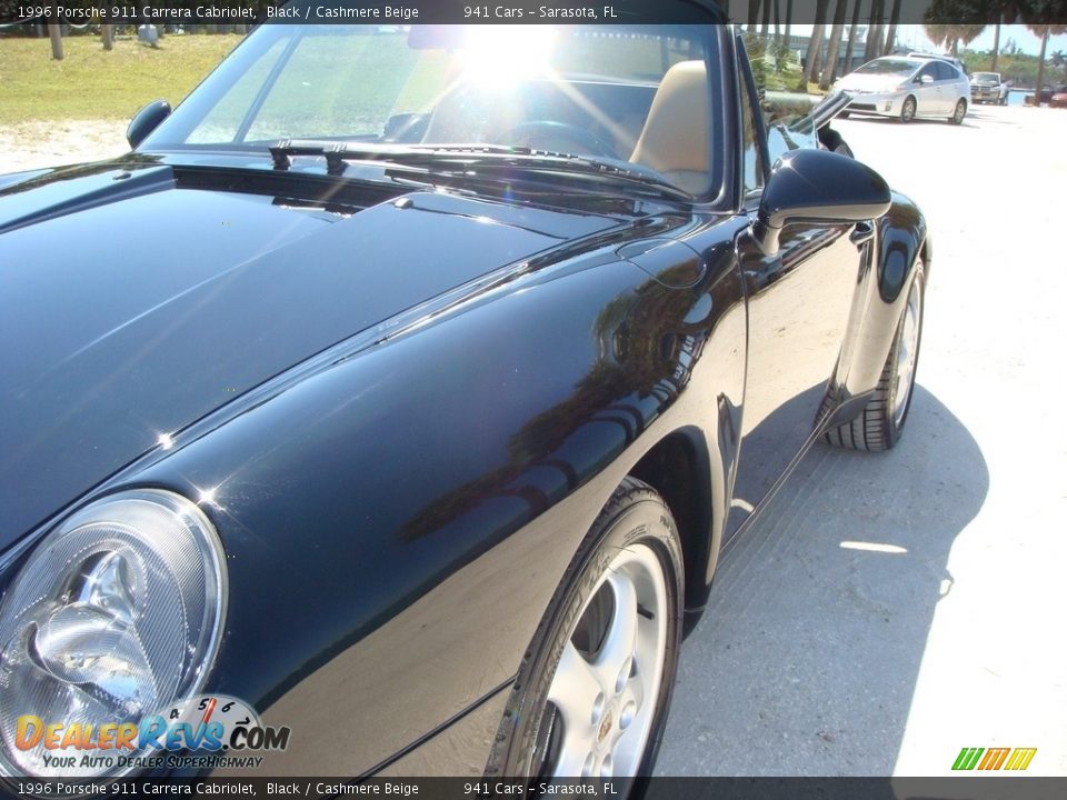 1996 Porsche 911 Carrera Cabriolet Black / Cashmere Beige Photo #10