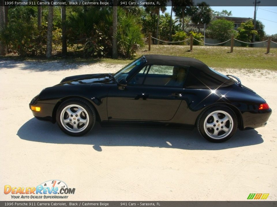 1996 Porsche 911 Carrera Cabriolet Black / Cashmere Beige Photo #33