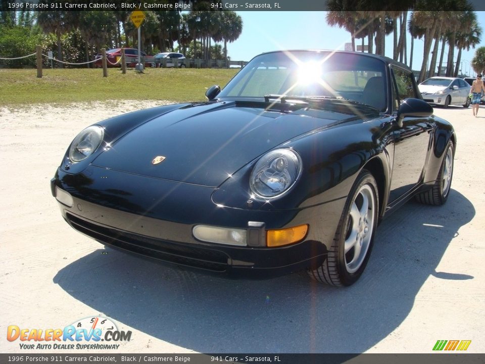 1996 Porsche 911 Carrera Cabriolet Black / Cashmere Beige Photo #34