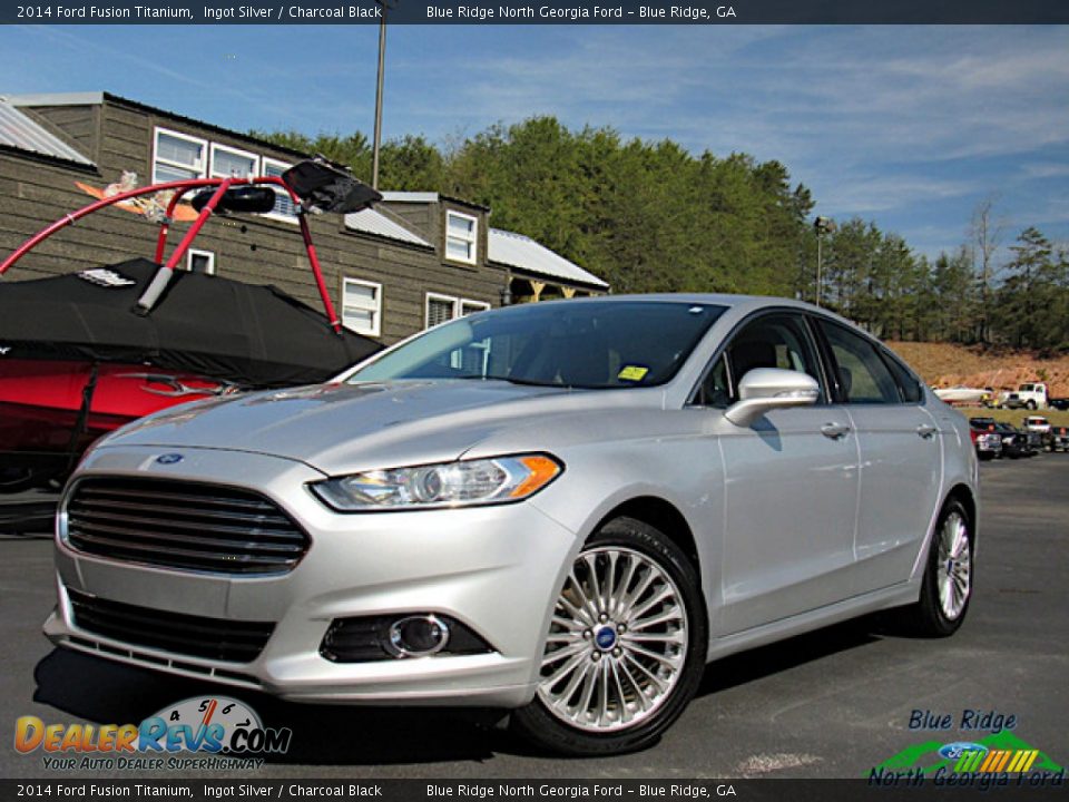 2014 Ford Fusion Titanium Ingot Silver / Charcoal Black Photo #1