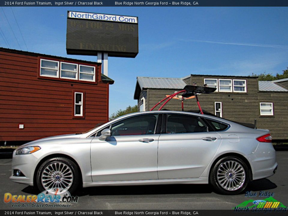 2014 Ford Fusion Titanium Ingot Silver / Charcoal Black Photo #2