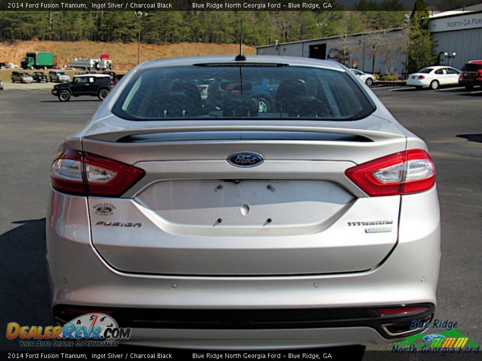 2014 Ford Fusion Titanium Ingot Silver / Charcoal Black Photo #4