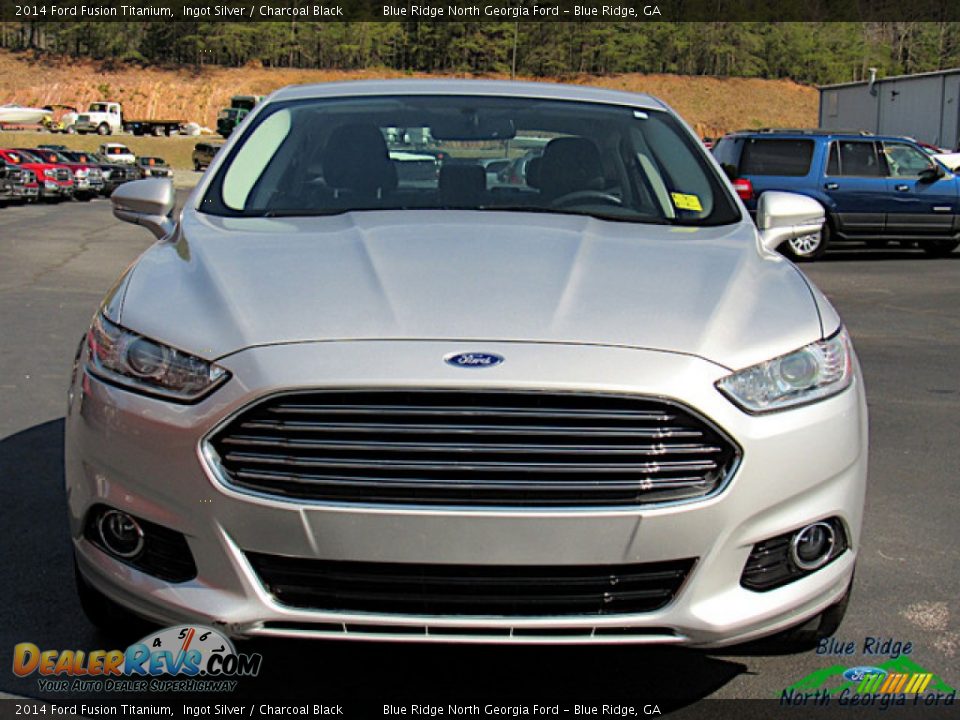 2014 Ford Fusion Titanium Ingot Silver / Charcoal Black Photo #8