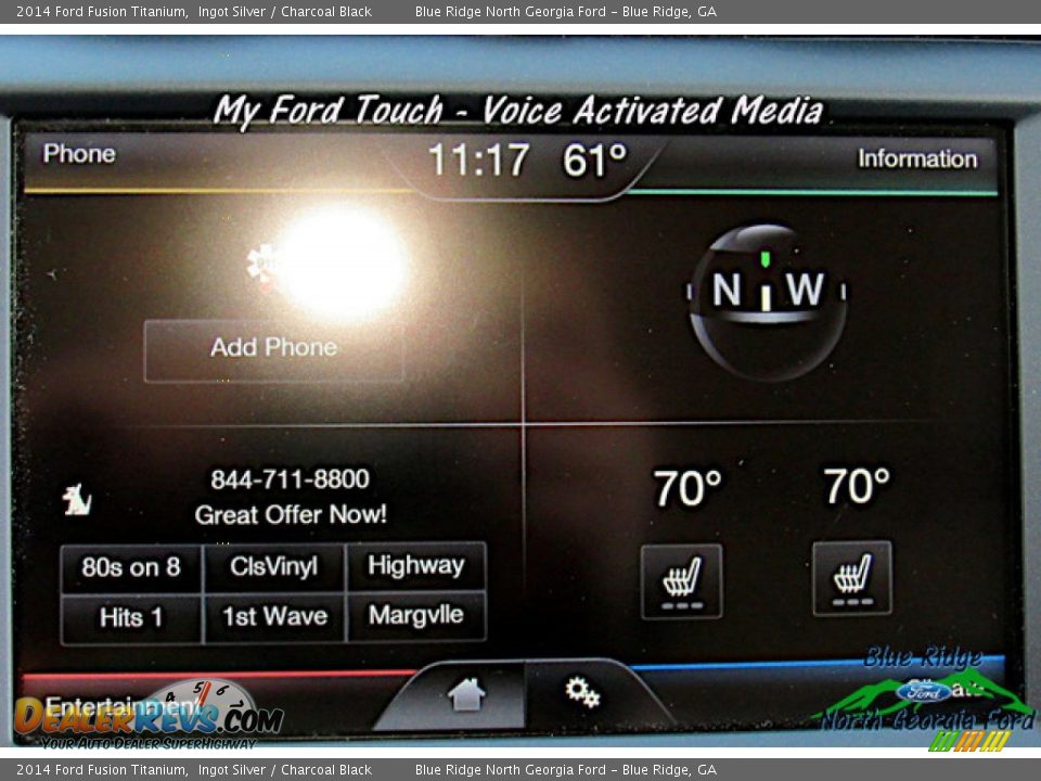 2014 Ford Fusion Titanium Ingot Silver / Charcoal Black Photo #19