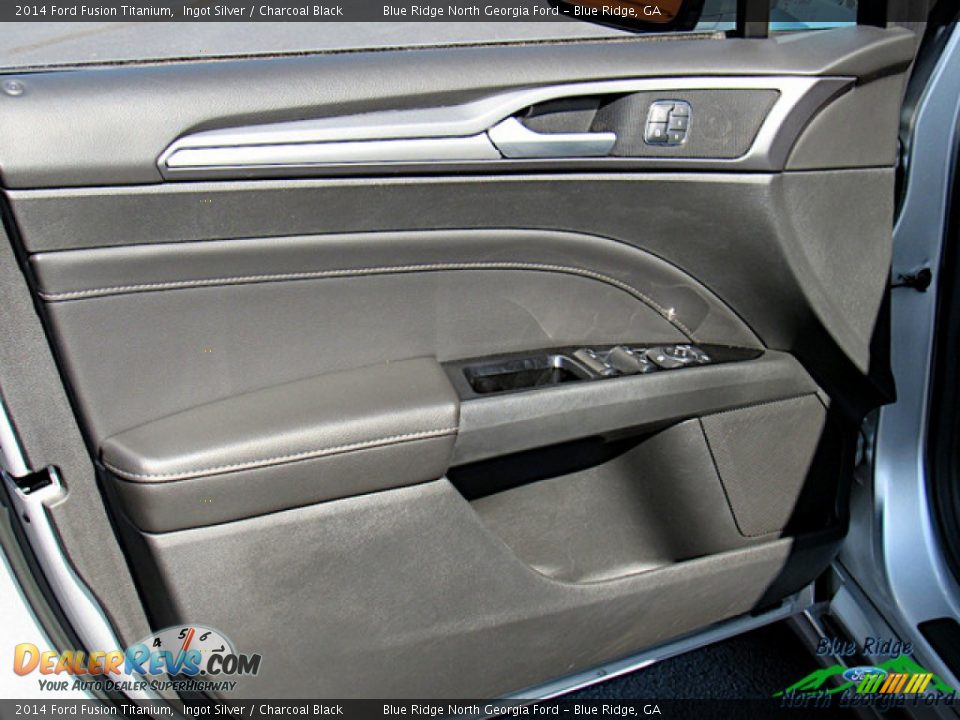 2014 Ford Fusion Titanium Ingot Silver / Charcoal Black Photo #24