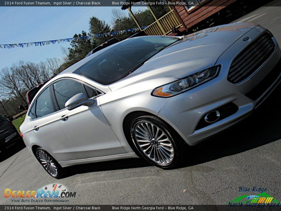 2014 Ford Fusion Titanium Ingot Silver / Charcoal Black Photo #29