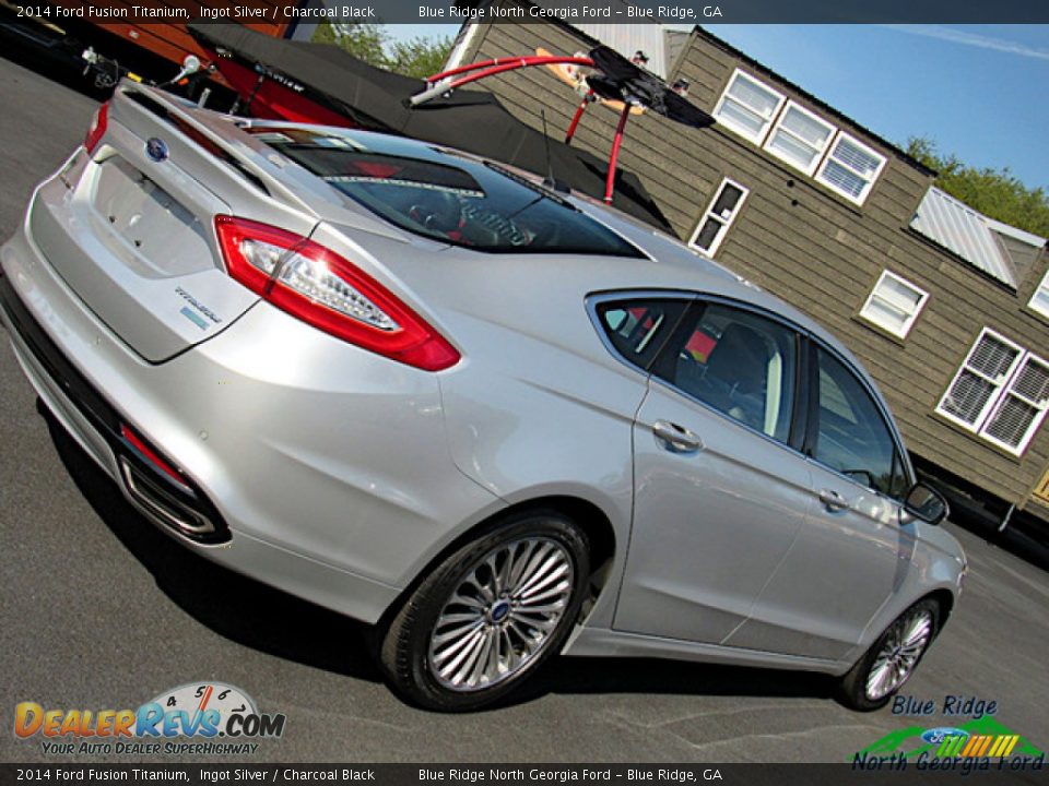 2014 Ford Fusion Titanium Ingot Silver / Charcoal Black Photo #30