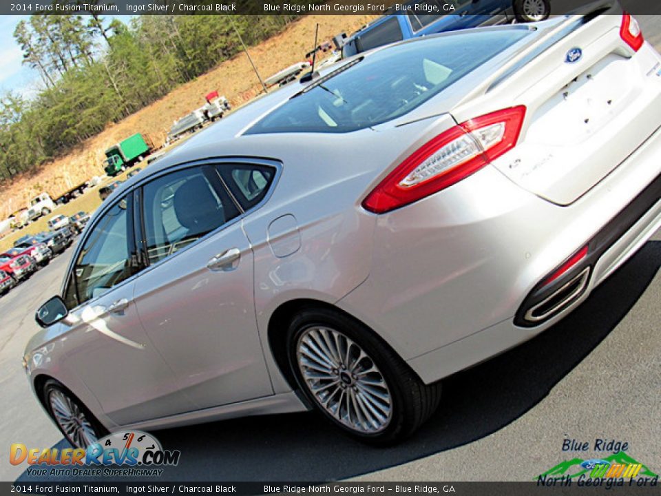 2014 Ford Fusion Titanium Ingot Silver / Charcoal Black Photo #31