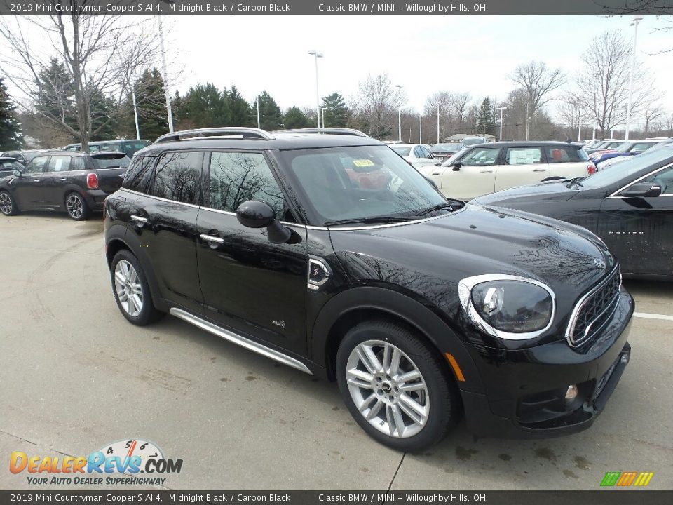 2019 Mini Countryman Cooper S All4 Midnight Black / Carbon Black Photo #1