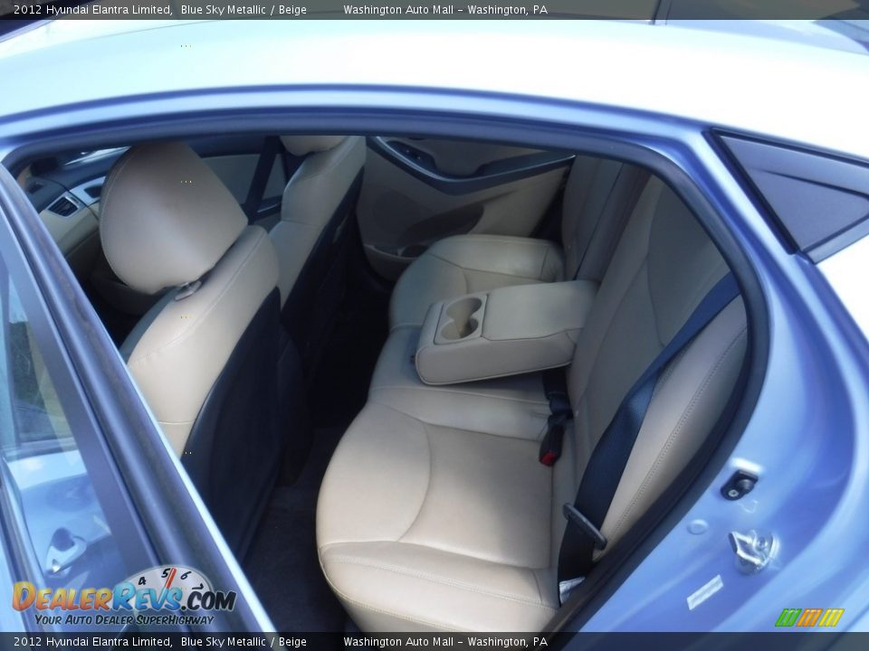 2012 Hyundai Elantra Limited Blue Sky Metallic / Beige Photo #21