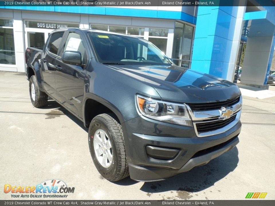 2019 Chevrolet Colorado WT Crew Cab 4x4 Shadow Gray Metallic / Jet Black/Dark Ash Photo #3