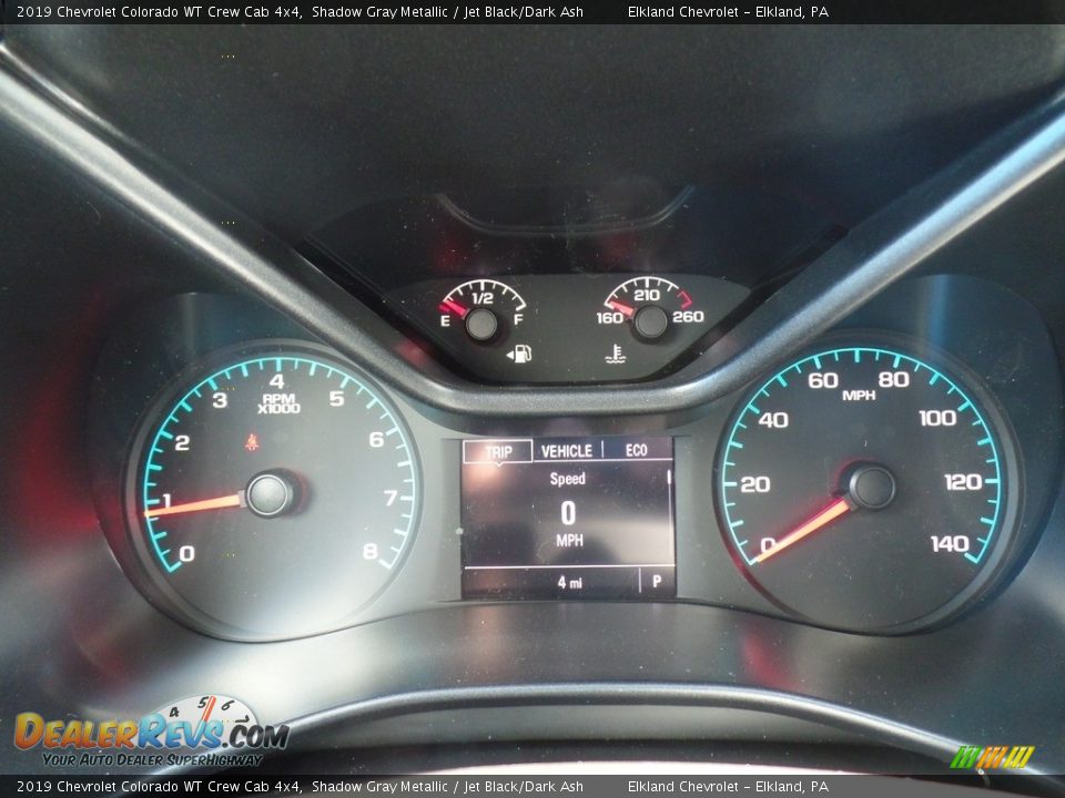 2019 Chevrolet Colorado WT Crew Cab 4x4 Shadow Gray Metallic / Jet Black/Dark Ash Photo #23