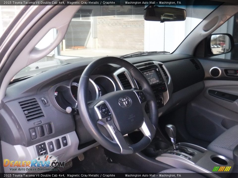 2015 Toyota Tacoma V6 Double Cab 4x4 Magnetic Gray Metallic / Graphite Photo #12