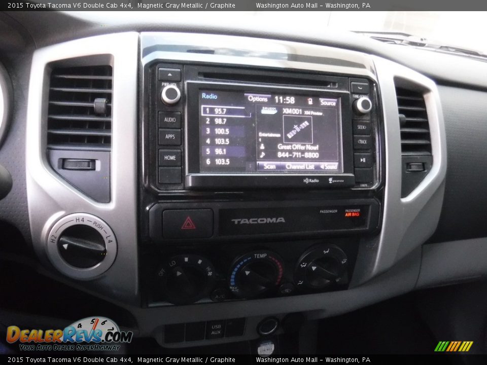 2015 Toyota Tacoma V6 Double Cab 4x4 Magnetic Gray Metallic / Graphite Photo #16